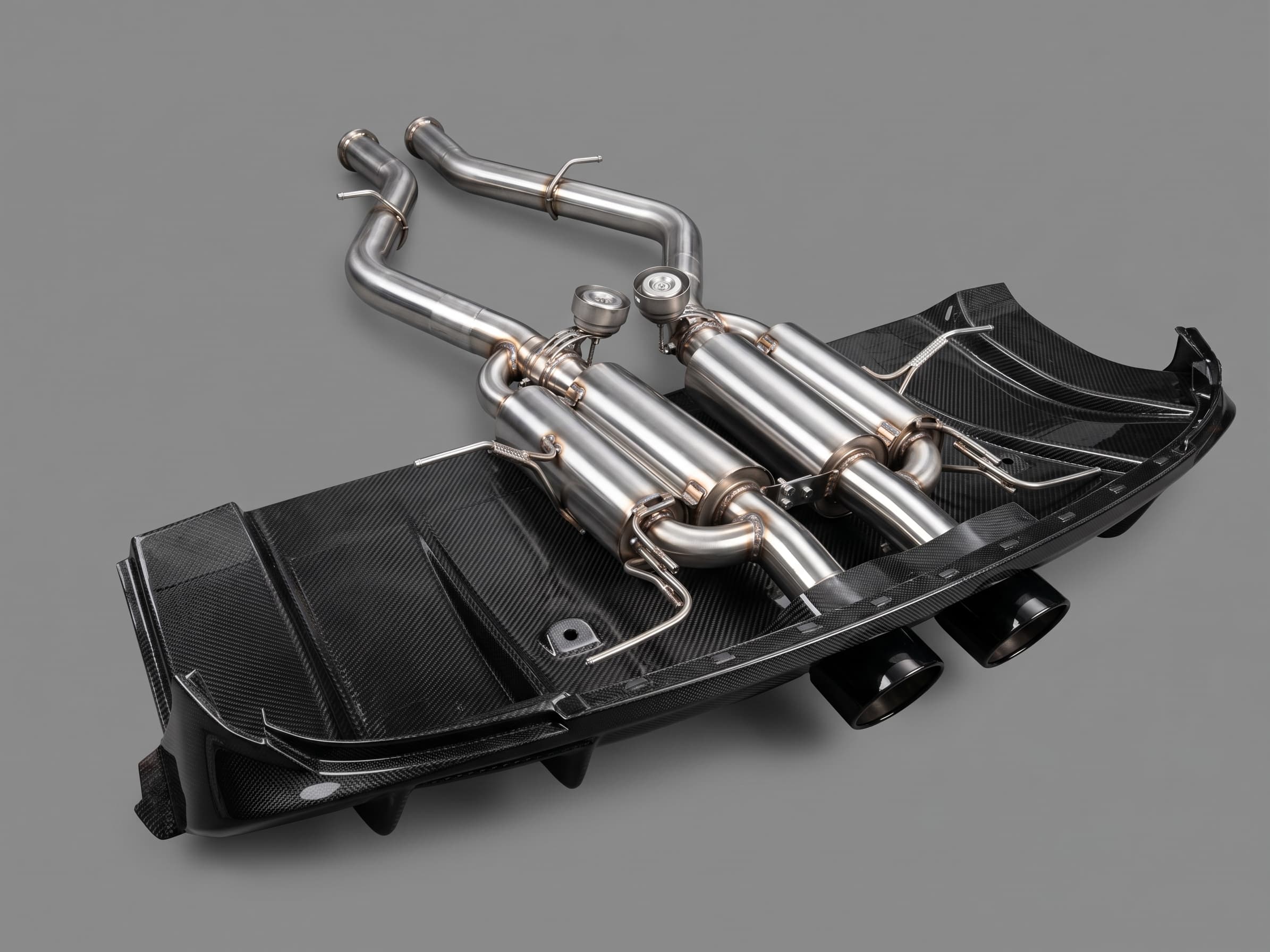 Kit Completo Scarico + diffusore in fibra di vetro Alfa Romeo Giulia Quadrifoglio GTAm — Alfa Romeo Giulia Quadrifoglio exhaust system