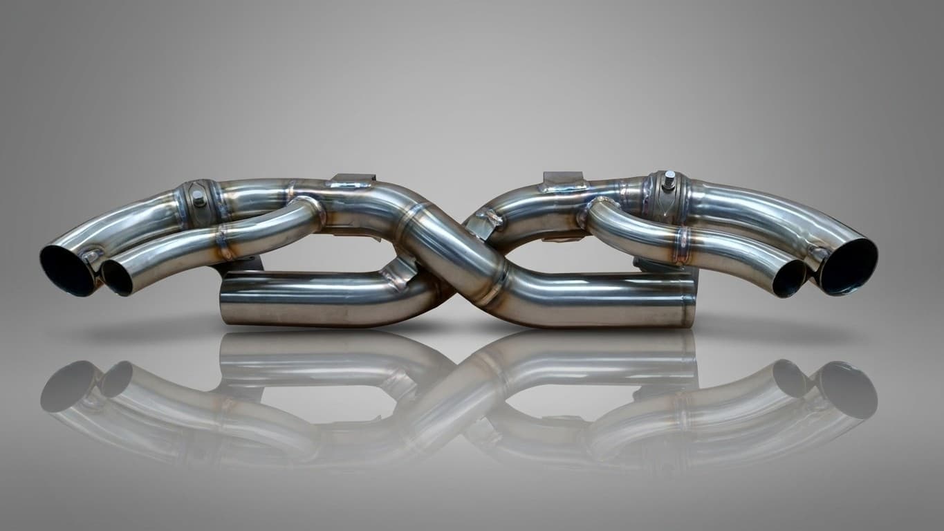 Porsche 992 Carrera / S / GTS / Targa / Turbo Hintere Auspuffsektion — Porsche 992 Carrera / S / GTS / Targa / Turbo exhaust system