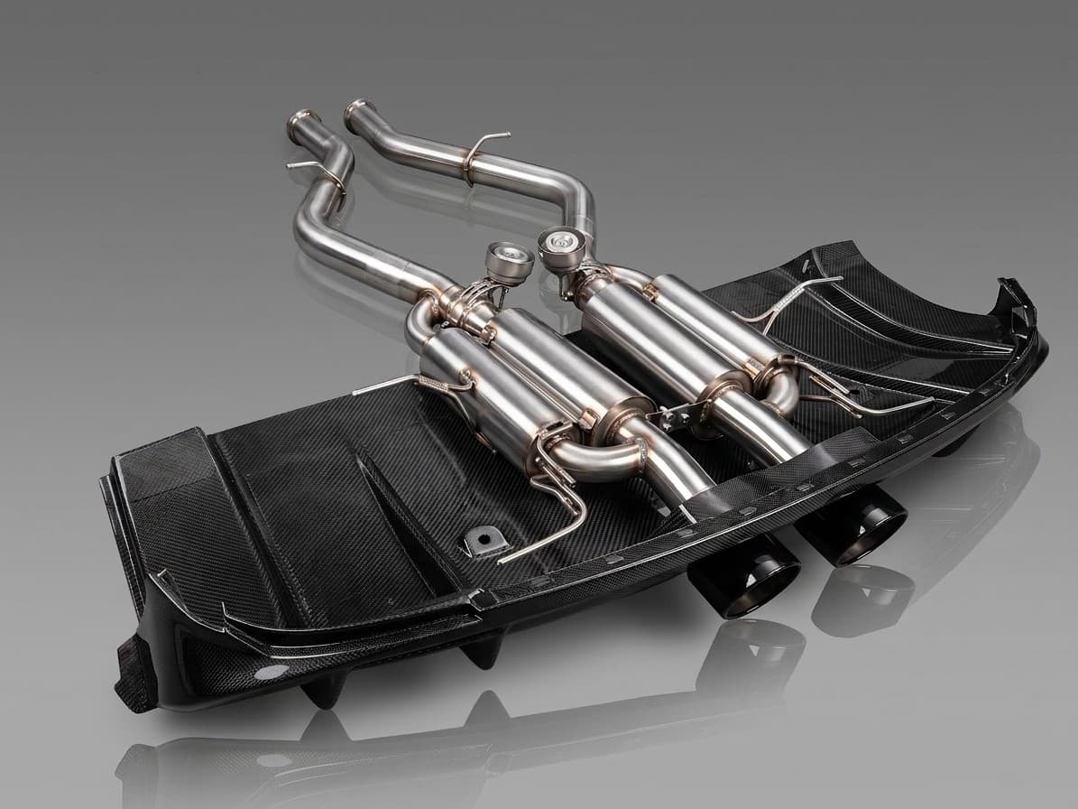 Kit Completo Scarico + Diffusore in Carbonio Alfa Romeo Giulia Quadrifoglio GTAm — Alfa Romeo Giulia Quadrifoglio exhaust system
